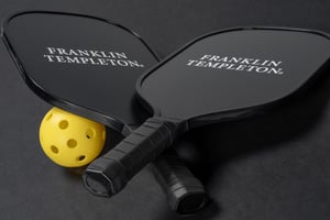 Branded pickleball paddles